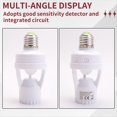 thumbnail image 4 of 3PCS AC 110-220V 360° Pir Induction Motion Sensor IR Infrared Human E27 Plug Socket Switch Base Led Bulb Lamp Holder,3 * Infrared motion sensor holder,White, 4 of 10