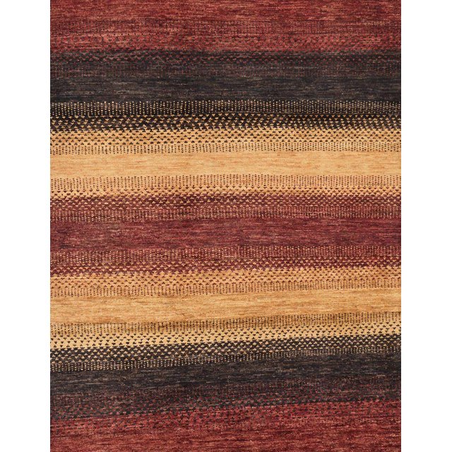 Ahgly Company Tapis d'Intérieur Rectangulaire Abstrait Safran Rouge, 5 Pieds x 8 Pieds