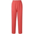 thumbnail image 1 of Chbgutlmr Pants for Women Elastic Waist Ruched Solid Color Loose Fitting Lightweight Office Work Trousers, 1 of 3