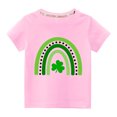 thumbnail image 1 of MeetoTime T-Shirts Décontractés à Manches Courtes Imprimés pour la Saint-Patrick pour Garçons et Filles, Chandails à Col Rond pour Enfants, 1 of 3