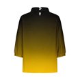 thumbnail image 4 of RXIRUCGD Haut/chemise à Manches 3/4 Imprimé Style Rétro Décontracté pour Femmes, Jaune, Taille : TG, 4 of 5