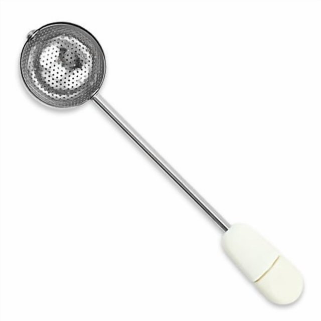 Acier Inoxydable Rotatif Infuseur de Thé Lavable Portable Réutilisable Maille Tamis Cuisine Intérieure Filtre Ustensiles de Cuisine Blanc