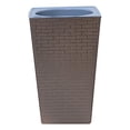 thumbnail image 4 of weibbin Plastic High End Multi Color Water Storage Lazy Flower Pot Brick Pattern Imitation Metal Plastic Flower, 4 of 5