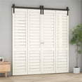 thumbnail image 4 of Folding Sliding Barn Door Hardware Track Kit For 4 Doors,Heavy Duty Sturdy Bifold Barn Door Hardware Kit,Easy To Assemb ,Easy Install, 4 of 6