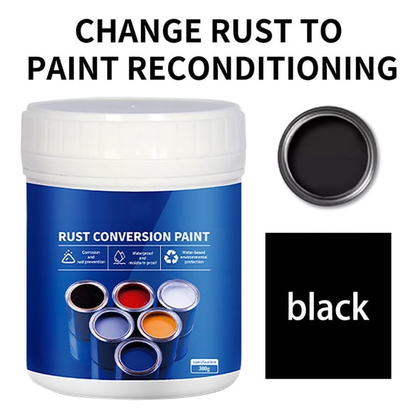 Water-Based Anti-Rust Metal Paint (300g) - 6 Colors, Quick-Drying & Eco-Friendly Coating for Steel Tiles/Iron Furniture/Pipelines, Industrial & Home Use, 6-8㎡/kg Coverage