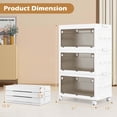 thumbnail image 3 of Costway 3-Tier Stackable Storage Bins 33-gal Collapsible Storage Boxes with Lid Organizer, 3 of 10