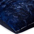 thumbnail image 2 of The HomeCentric Pillow Cover, Navy Blue Decorative Pillowcase Pack of 2, 16x16 inch (40x40 cm) Silk Zippered Pillow Covers, Solid Color, Ribbon Embroidery, Pillow Cover For Sofa - All Thats Navy, 2 of 3
