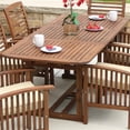 thumbnail image 3 of Pemberly Row Acacia Wood Patio Dining Table in Dark Brown, 3 of 3