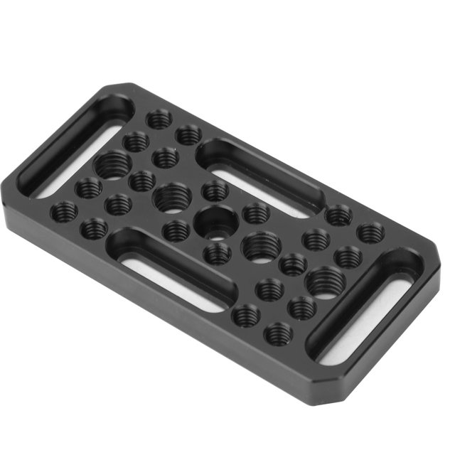 Lightweight Camera Easy Plate, Black Expansion Plate, Universal Aluminium Alloy For Camera Camera Accessory DSLR With Reserved Screw Holes
