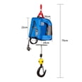 thumbnail image 4 of 500kg Remote Control Crane Hoist Wire Rope Electric Hoist Aluminum Shell Hoist Household Indoor Small Crane Hoist, 4 of 8