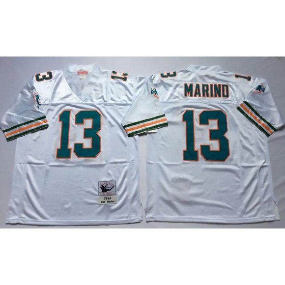 Maillot de Football Vintage pour Hommes Miami Dolphins Marind #13 Blanc