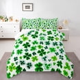 thumbnail image 2 of Erosebridal St. Patrick's Day Comforter Sets Twin Size, Shamrock Print Comforters & Duvets, Spring Holiday Decor, Reversible, 2 of 7