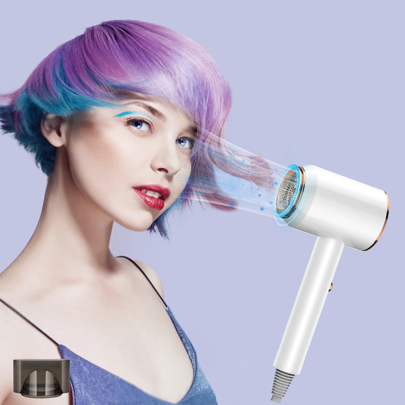 Danhjin Handheld Hairdryer Hair Dryer High-power Hair Dryer Home Hair Dryer Hot Wind Comb Hair Salon Blowing Comb Kitchen Appliances