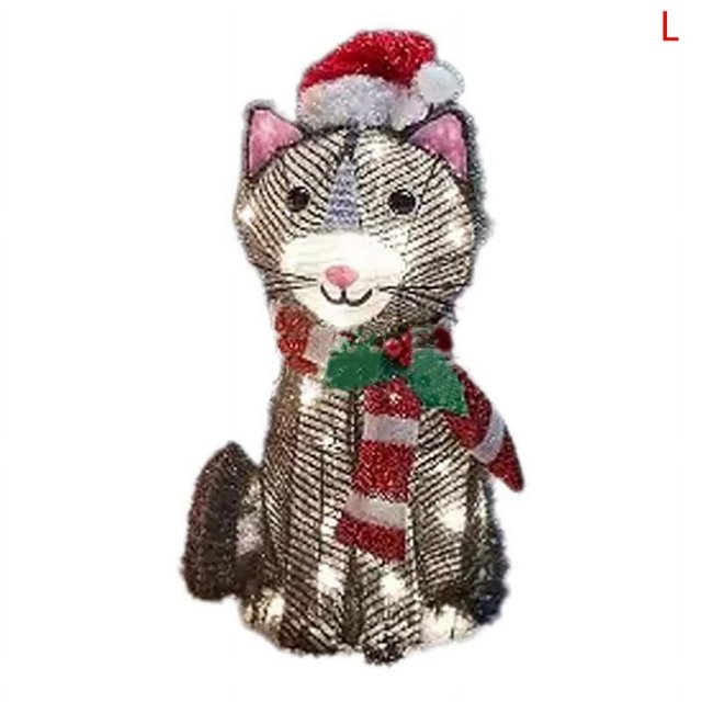 EASTIN Christmas Decorations Outside Light-Up Animals Dog Deer Santa ClausOutside