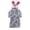 Grey, variant on Hiiyo Little Girls Cartoon Bathrobe Flannel Warm Hooded Nightrobe Sleepwear Homewear