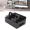 thumbnail image 4 of Charging Station Rack, 5 Ports Magnetic Design Slip Resistance Eco Friendly Bamboo Wood Charging Station  For Home For Electronics For Mobile Phones For Dorm Black,Natural Color, 4 of 8