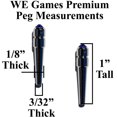 thumbnail image 2 of WE Games Metal Cribbage Pegs - Swarovski Crystals - Set of 3 - Aquamarine, 2 of 4