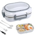thumbnail image 1 of Wzzjkit Three Compartments Leakage Proof Heating Electrical Lunch Box Plug in Heat Preservation Two in One Lunch Box, 1 of 6