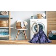 thumbnail image 2 of Ahgly Company Tapis d'Intérieur Lavable en Machine Carré Bleu Transitionnel, 7 Pieds Carré, 2 of 7