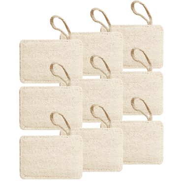 Éponge de Luffa Exfoliante Naturelle - Éponges de Luffa Biologiques Écologiques, Exfoliant Corporel pour Frotter la Douche, Véritable Houppette de Bain Égyptienne pour Bain, Spa, Massage, Peau Quotidienne Cl