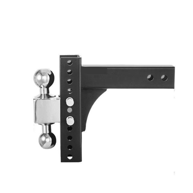 Adjustable Trailer Hitch Heavy Duty 6/8" Rise & Drop Hitch Ball Mount Tow W/ Key Lock For Automotive Truck Trailers Towing ,Weatherproof Double Locking Hitch Pin