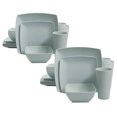 thumbnail image 1 of Gibson Home Melamine Dinnerware Set Plates, Bowls, & Cups, Mint (2 Pk), 1 of 7