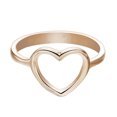 thumbnail image 1 of Xingzhi Bague pour Femme en Alliage Ajourée en Forme de Cœur, Bague à Joint Ajustable, Accessoires de Bijoux pour Femme Fille, Or, 1 of 7
