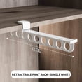 thumbnail image 4 of Chmadoxn Hooks for Hanging Household Pull-out Slide Rail Pants Rack Wardrobe Storage Saves Space Without Punching Installation Pants Rack Telescopic Bracket With Adhesive 10ml Storage rack, 4 of 9