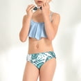 thumbnail image 4 of MIASHUI Girl's Two Piece Swimsuit Graphic Print Ruffle Bikini Set Bathing Suit,Light Blue,13-14 Years, 4 of 9