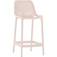 thumbnail image 2 of Meridian Furniture Mykonos Tabouret de Patio Extérieur Rose (Ensemble de 4), 2 of 8