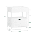 thumbnail image 2 of SoBuy Beside Table with Drawers, Night Table Stand Lamp Table End Table Side Table, White FRG258-II-W, 2 of 5