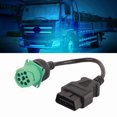 thumbnail image 2 of 9 Pin Male Head to 16 Pin OBD2 Truck Diagnostic Scanner Cable Adapter for Cummins Diesel Engine, 2 of 12