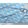 thumbnail image 2 of Soimoi Moss Georgette Fabric Pug Dog Printed Fabric 1 Yard 42 Inch Wide, 2 of 3