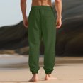 thumbnail image 4 of Plebaso Men's Sweatpants Elastic Bottom with Pockets Casual Drawstring Mens Textured Joggers Activewear, 4 of 5