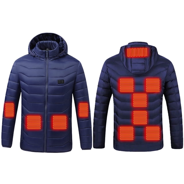 NJDVHB Womens Winter Long Sleeve Parkas,USB Intelligent Constant Temperature Heated Windproof Plus Size Coat For Men And Women Winter 11 Heated Jacket Coat