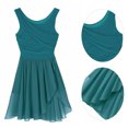 thumbnail image 4 of LiiYii Robe de Ballet Sans Manches en Maille Fluide pour Femmes Costume de Danse Lyrique pour Performance sur Scène Vert TG, 4 of 8