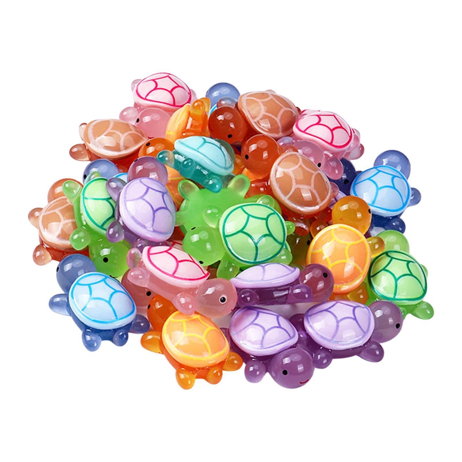 100 pièces Mini résine poisson poupée Statue Miniatures océan Animal Figure artisanat Micro paysage fée jardin décoration poupées