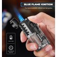 thumbnail image 2 of SAMNIU 2 Pack of Torch Lighter, Triple Jet Flames, Visible Gas Tank, Butane Gas Refillable, Windproof Pocket Lighters for Candle, Men’s Gift (Gas not Included), 2 of 7