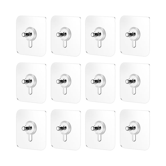 IMENGL Liquidation! Delayuji 12 Pcs Crochets Adhésifs pour Perceuse Crochets à Vis Adhésifs Améliorés pour Montage Mural Cintres pour Photos Sans Clous Cintres Muraux Sans Clous pour Salle de Bain Cuisine Taille Unique Multicolore