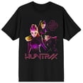 thumbnail image 1 of KPop Demon Hunters Huntr X Plus Forts Ensemble Adulte Noir Col Rond Manches Courtes T-Shirt-TTG, 1 of 3