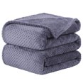 thumbnail image 1 of Unique Bargains Luxury Fleece Bed Blanket Woven Mesh, 1 of 10
