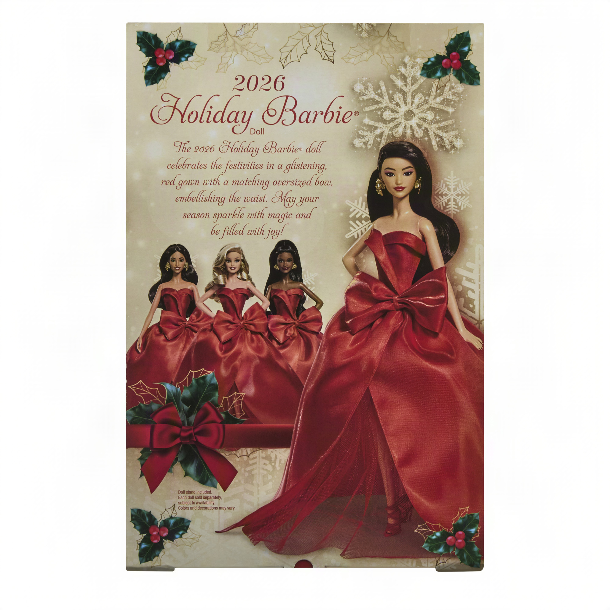 Barbie Poupée Barbie Joyeux Noël 2026 avec emballage de présentation