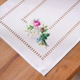 thumbnail image 4 of GFDYREE Cutwork Table Runners Flower Decor Home Garden Table Runner with Well-trimmed Edge For Picnics Indoor and Outdoor Dining Holiday Long Tables (Offwhite+Flower, 12 x 18 Inch 4PCs Sets, 4 of 7