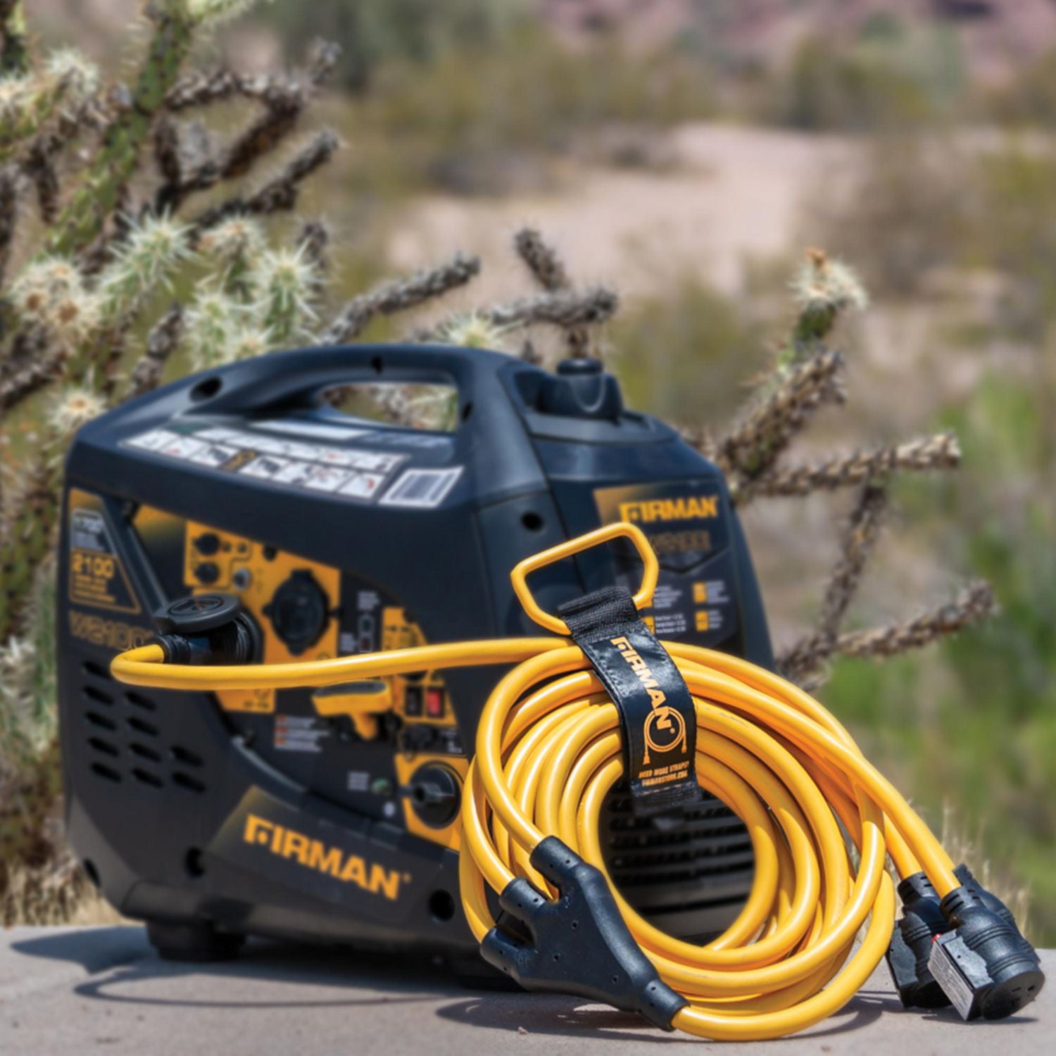 Firman 25FT Power Cord L5-30P 30AMP to 5-20Rx3 With Circuit Breaker Protection 1105