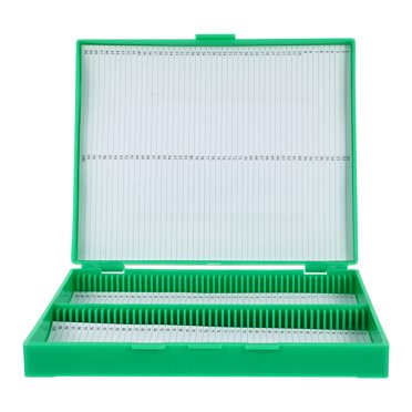 KAKOWELY Contenant de Rangement pour Diapositives de Microscope Préparées, Support de Diapositive de Microscope en Plastique,7.87x"X6.38"X1.26 Pouces