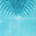 thumbnail image 1 of Ahgly Tapis d'Intérieur Lavable en Machine Carré Transitionnel Bleu Cyan Vif, 6 Pieds Carré, 1 of 7