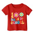 thumbnail image 1 of FhsagQ le 7 Juillet Garçon et Fille Mode Décontractée Imprimé Col Rond Ample Manche Courte T-Shirt Haut Fille Printemps le 7 Juillet T-Shirts Taille 6 Moins de 10 Petites Filles T-Shirts 4T-5T Pâques Rouge 12-13 Ans, 1 of 4
