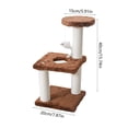thumbnail image 3 of Integrated Space Saving Cat Climbing Frame Sisal Scratching Post Hanging Toy Self Entertainment for Indoor Cats Hunting Exercise Durable Material, 3 of 6