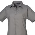 thumbnail image 2 of Premier Blouse en Popeline à Manches Courtes / Chemise de Travail Unie, 2 of 3