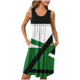 thumbnail image 1 of Ovzne Robes pour Femmes Robe Femme Imprimée avec Poches Chemises de Nuit Sans Manches Vêtements de Nuit devant Plissé Nuisette Col Rond Robe de Nuit Robe d'Été Imprimée Liquidation, 1 of 5
